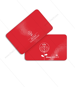 کارت ویزیت لمینیت براق 5.5*8.5 دورگرد
